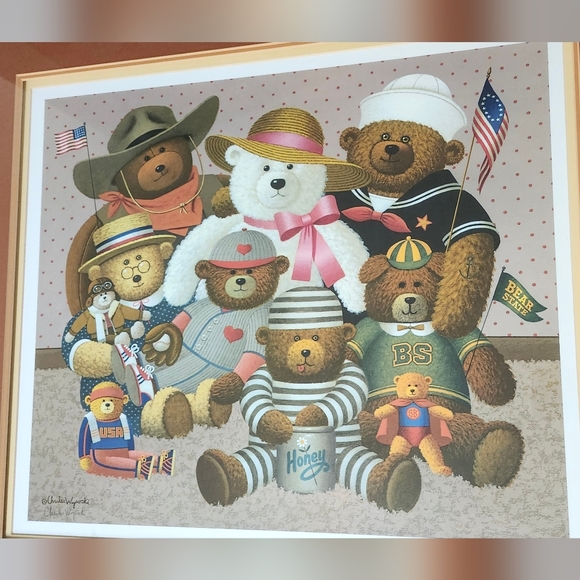 Charles Wysocki "The Gangs All Here" Framed Print, Double Signed - Picture 6 of 7